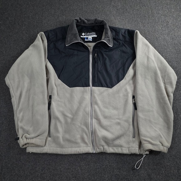 Columbia Other - Columbia Interchange Bugaboo Fleece Jacket Mens Size L Gray Black Zip Up Outdoor